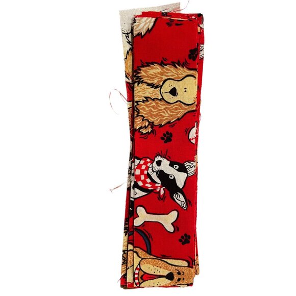 Lot of 78 Quilt Strips 6.5” x 1.5” Vintage Floral Christmas Dogs Plaid Tweetie - Picture 8 of 9